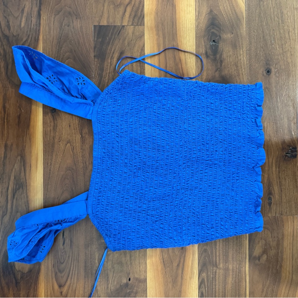 Blue Sleeveless Women's Top